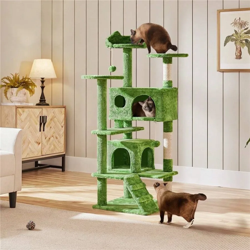 

Modern Cat Tree Multilevel Cat Tower With Dangling Balls And Scratching Posts For Indoor