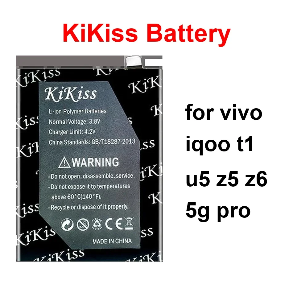 

Mobile Phone Battery Fast Charging B-T6 B-U8 B-S6 5200-5500Mah For Vivo Iqoo T1 U5 Z5 Z6 5G Pro