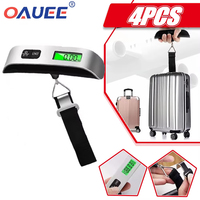 Oauee Portable Scale Digital LCD Display 110lb/50kg Electronic Luggage Hanging Suitcase Travel Weights Baggage Bag Balance Tool