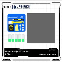 UPSIREN PCM-1 Thermal Grease Replacement PCM Pad Solid Silicone Grease Phase Change Silicone Repaste Pad PCM Thermosetting