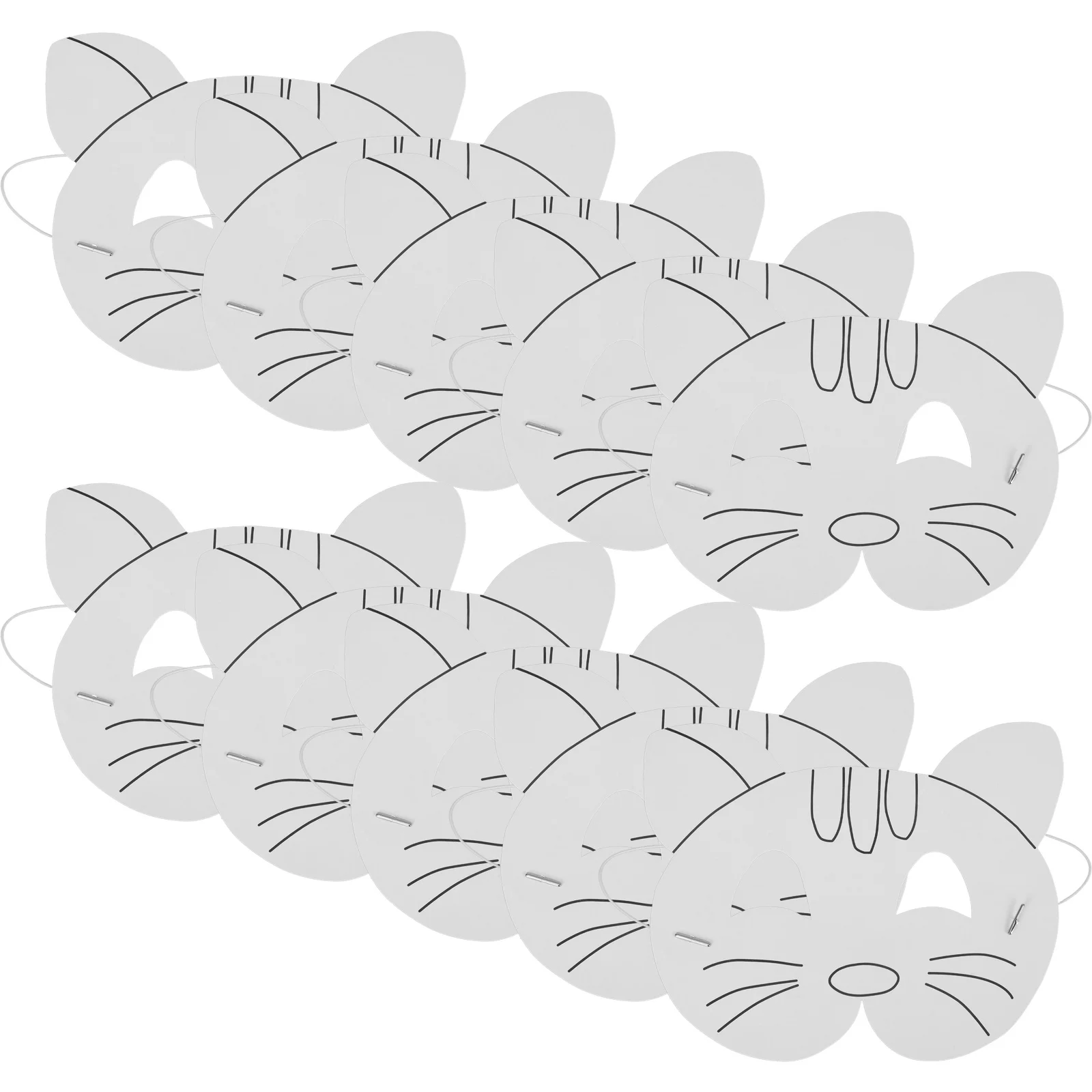 10 шт. пустая маска для рисования своими руками бумажные маски ручной работы маскарад свадебная вечеринка пользу дети ремесло активность неокрашенная основа маски