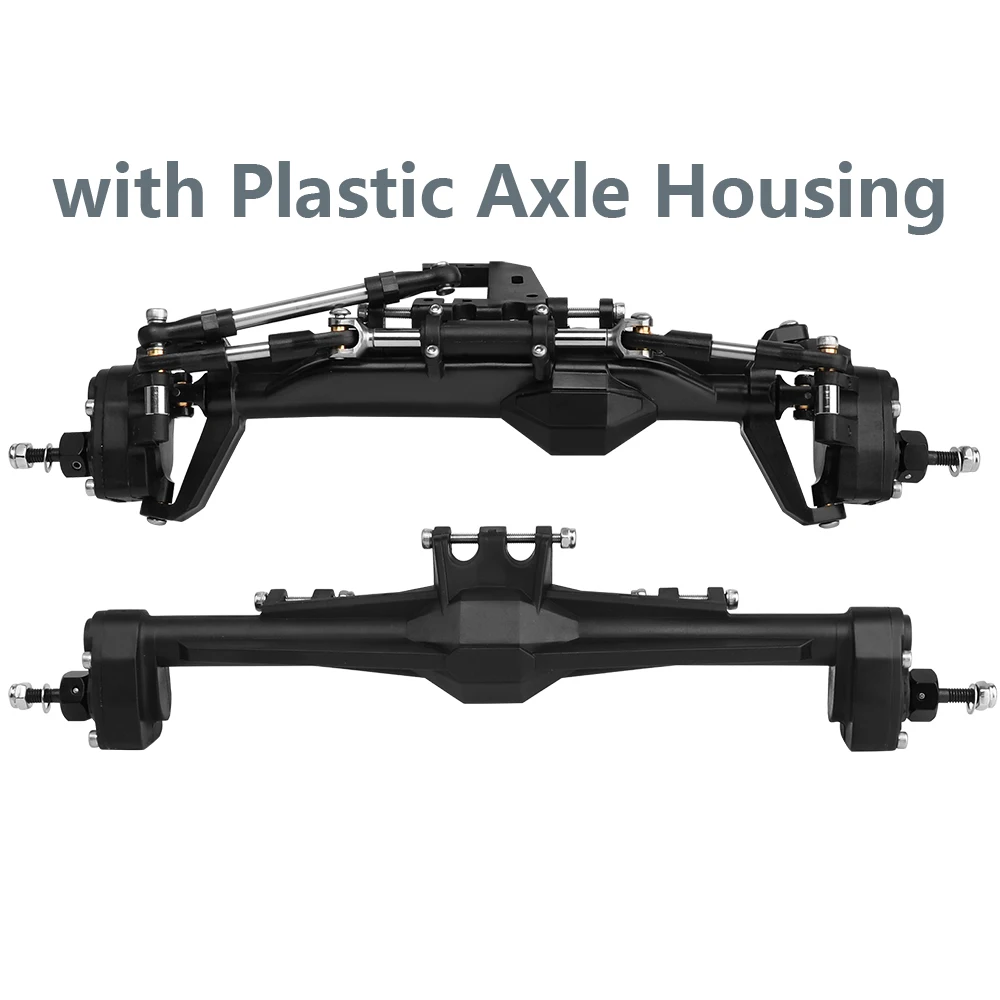 H10 Portal of Rechte As Kunststof + Messing of Aluminium Legering Voor- en Achteras Complete Assen voor Vanquish 1/10 RC Crawler Auto Upgrade