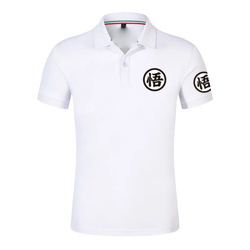 2026 Dragon Ball Summer Men's New Goku Print Regular Polo Shirt Fitness Silm Leisure Breathable Short Sleeve Top