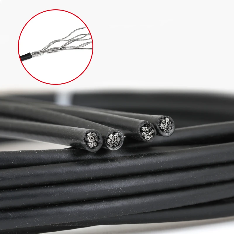 1-20M 1/1, 2/1, 5/2/3/4/5/6mm alambre de acero recubierto de PVC negro cuerda de alambre trenzado de acero inoxidable 304 Cable suave tendedero de acero