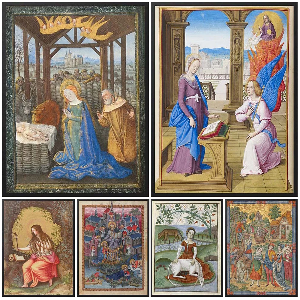The Nativity of Jesus Christianity Jesus Posters Wall Pictures For Living Room Vintage Poster Wall Art Canvas Painting Unframed
