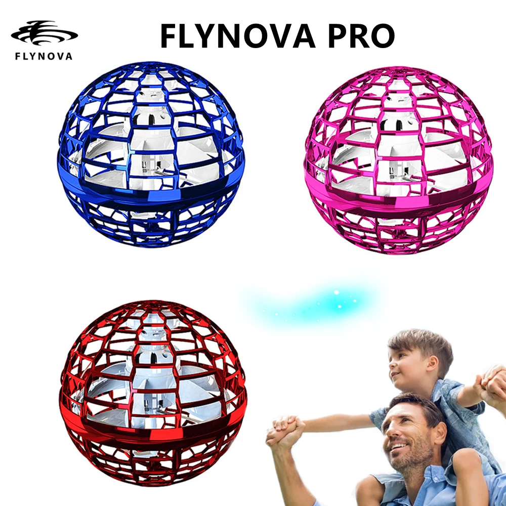 

Flynova Pro Flying Ball Spinner Toy Hand Controlled Drone Helicopter Hoverball Mini UFO With RGB Light Kids Boys Girls Gifts