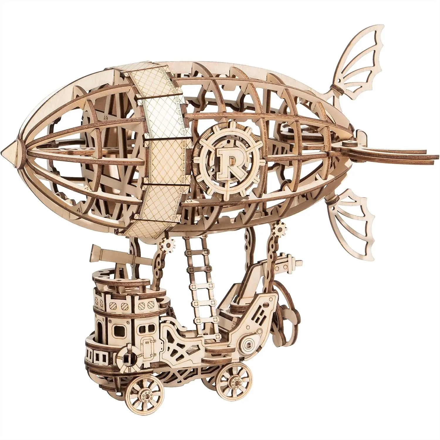 

3D Wooden Puzzle Airship Model Building Kit for Kids and Adults - Educational Brain Teaser Toy, 176 Pieces