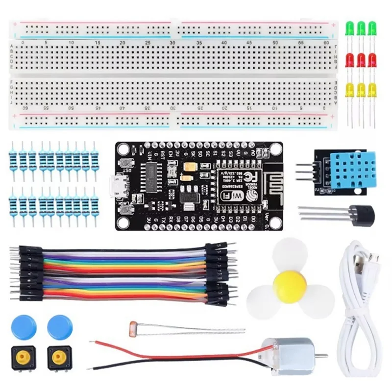 

Y22A-ESP8266 Стартовый комплект Wi-Fi Датчик температуры и влажности Комплект для программирования Обучающий комплект для электронного эксперимента