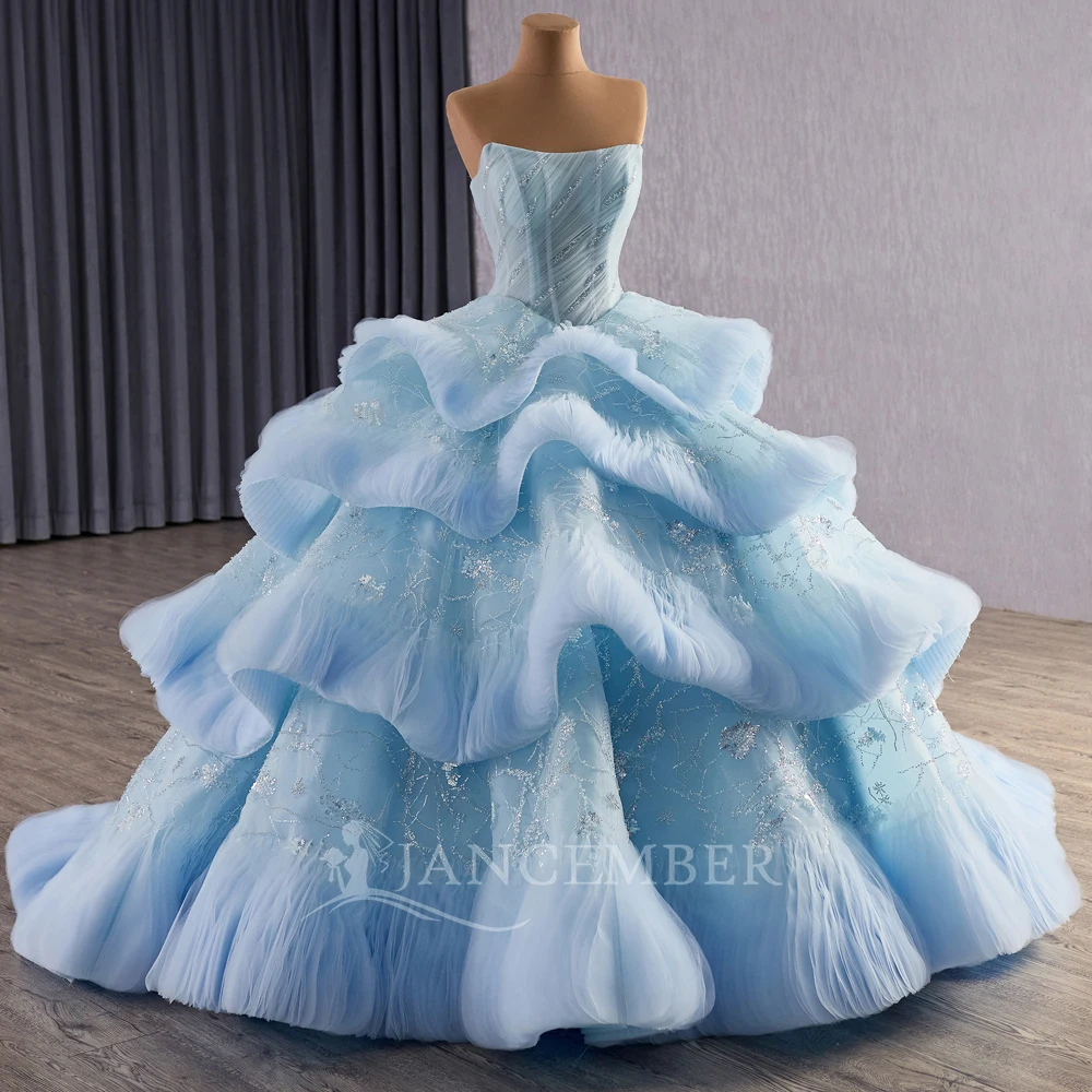 Glitter Quinceanera Dress Cour - Embroidery Organza ulasan dan harga