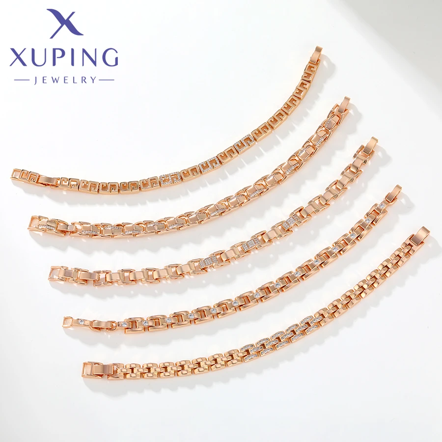 Xuping Jewelry New Arrival Fashion Hand Bracelets Promotion Copper Alloy Gold Plated Charm Bracelets for Women Party Gift