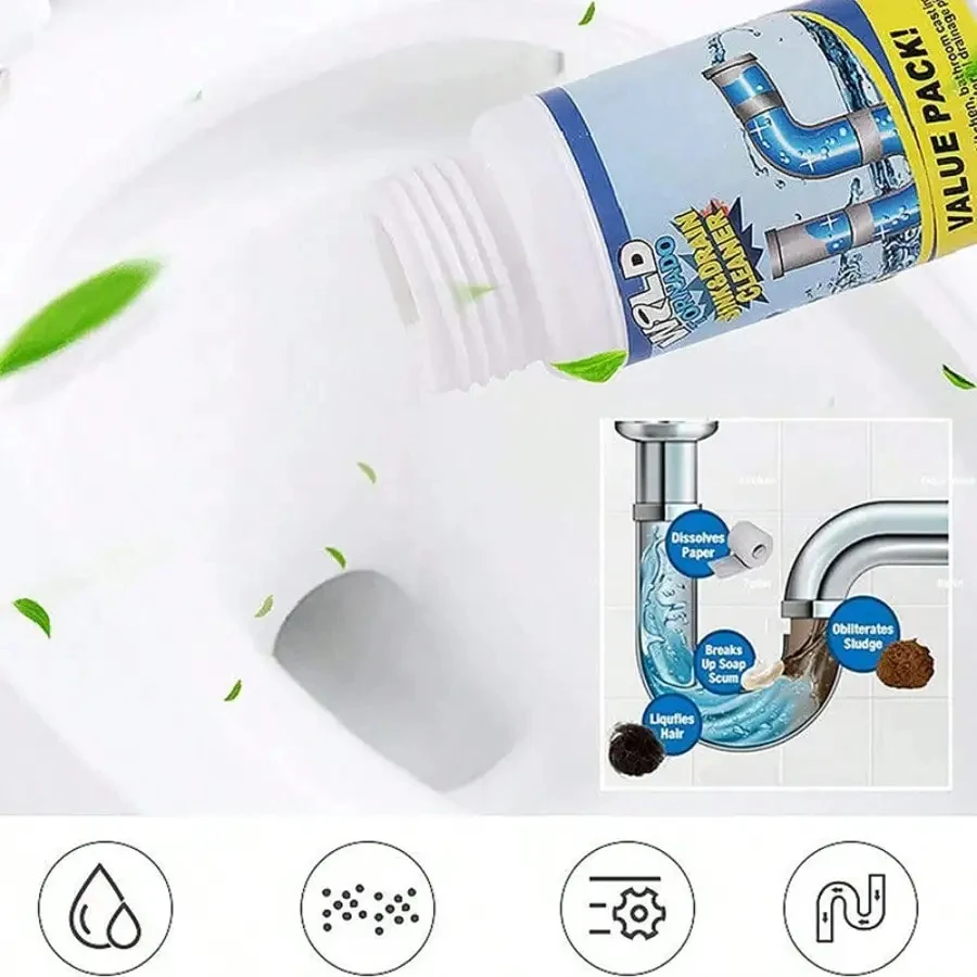 1/2/6/9/12pack Powerful Drainclearing Powder Drain Cleaner Kitchen Bathroom Unclogging Solutionquickly Dissolves Eliminates Odor