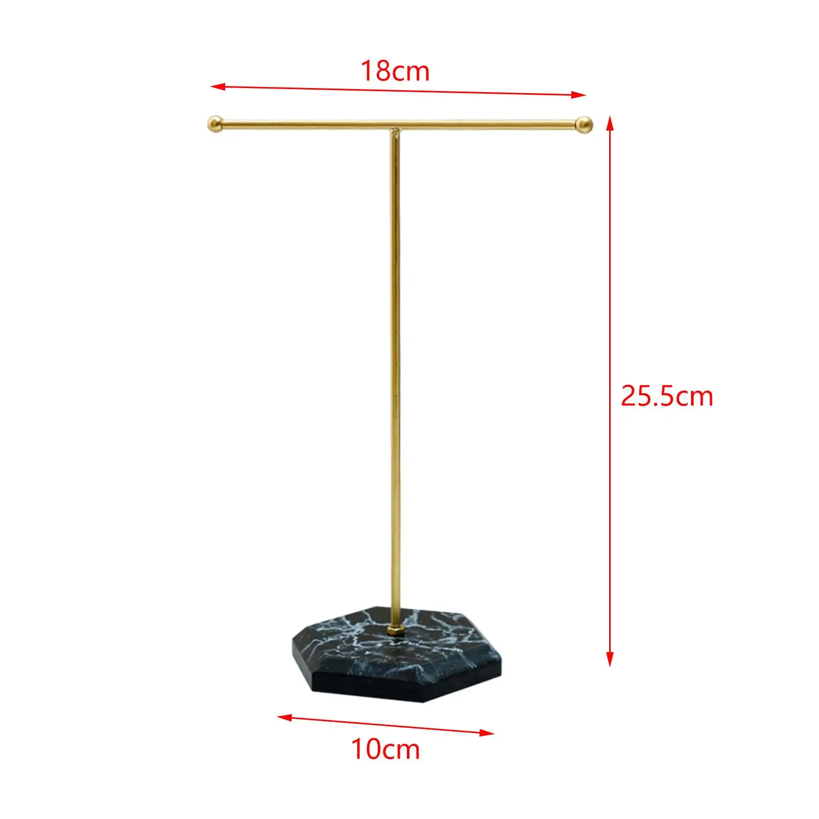 T Bar Jóias Stand Display Rack, Brincos Pendurados Anéis Pingente Organizador para Joalheria