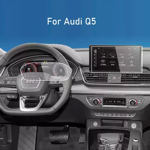 Защитная пленка для экрана из закаленного стекла для Audi Q5 Audi Q5L 2021-2025 10,1-дюймовая автомобильная GPS-навигация и 12,3-дюймовый инструмент с защитой от царапин