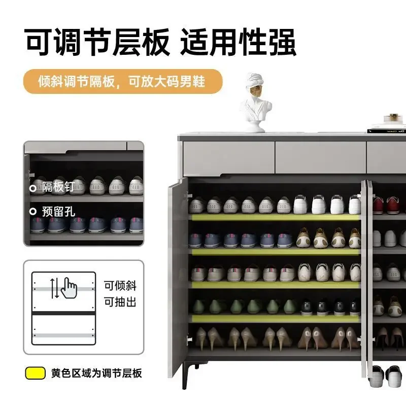 Light luxury living room entrance cabinet integrated entrance door double sided shoe household
