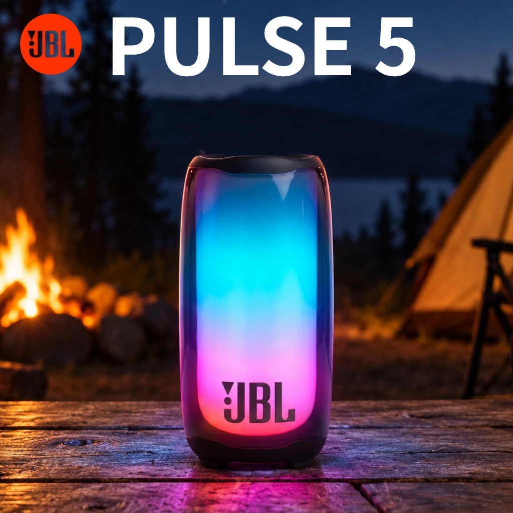 JBL Pulse 5 Portable Bluetooth Speaker Wireless 360 LED Light IP67 Waterproof Drop-resistant for Outdoor Camping Travel Party