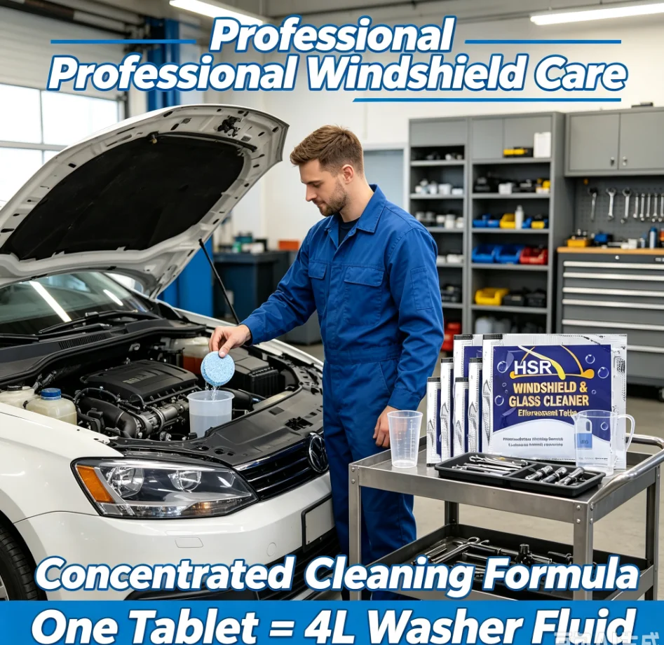 Car Windshield Washer Fluid Concentrated Tablets Solid Effervescent Wiper Tablet for Car Room Kitchen Window Glass Cleaning