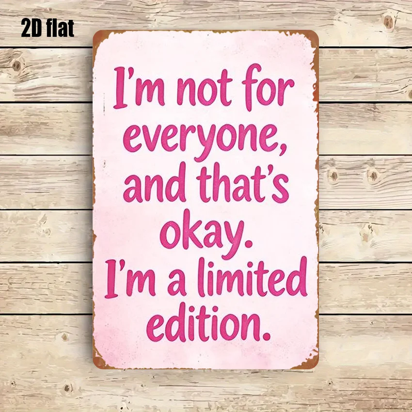 2DFLAT 1pc Sign Pink Gradient Background, English Text 