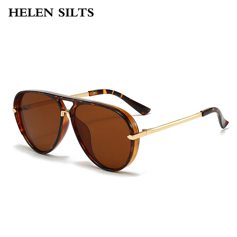 

Vintage y2k Big Frame Pilot Sunglasses Women Popular Luxury Brand Designer Sun Glasses Men Punk Oversized Shades UV400