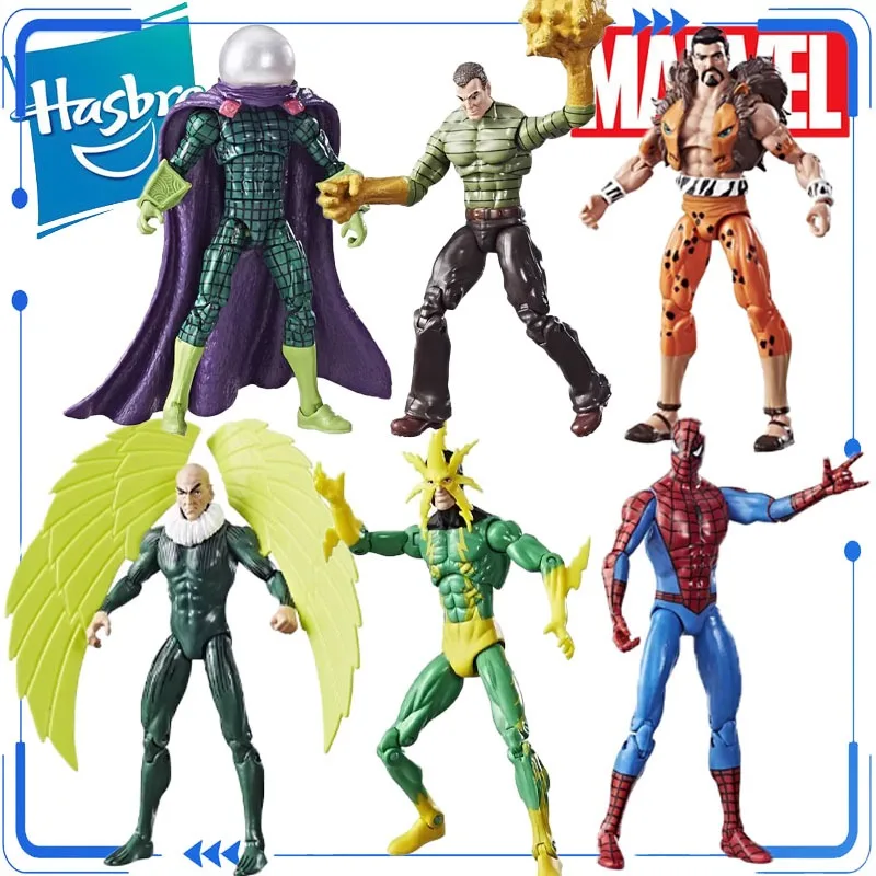 

Genuine Hasbro Marvel Legends Retro Collection 3.75 Inch The Amazing Spider-Man & Sinister Six 7-Pack Action Figures Model