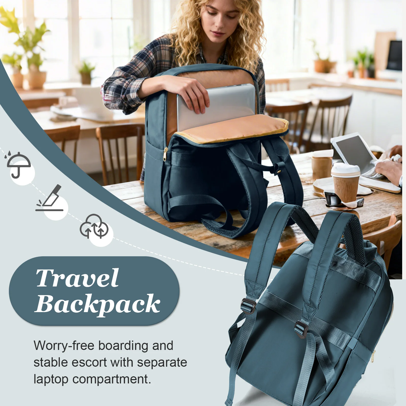 حقائب ظهر كاجوال للسفر للنساء والرجال، حقيبة ظهر عصرية على شكل طائرة، حقيبة ظهر للكمبيوتر المحمول للمعلمين، حقيبة ظهر مدرسية في الحرم الجامعي #5