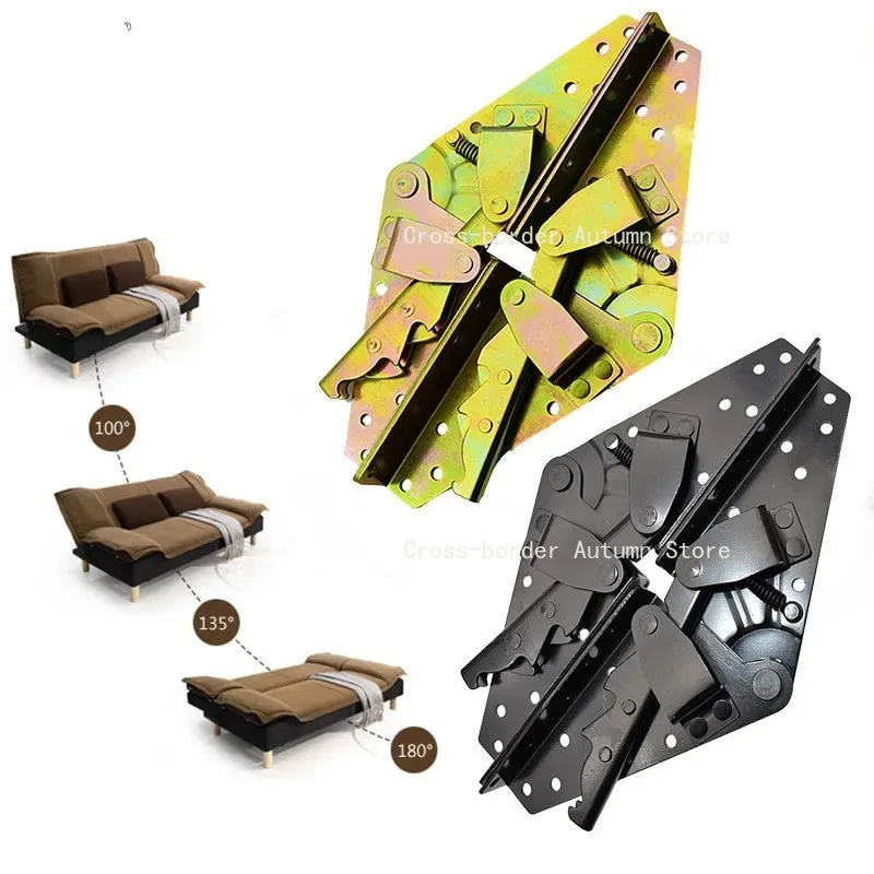 Metal Steel Black Sofa Bed Bedding Furniture Adjustable 3-Position Angle Mechanism Hinge Hardware