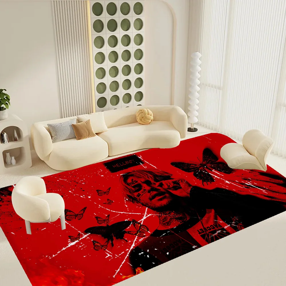 

Singer L-lil Peep Anime Spend Floor Mat Rectangle Anti-slip Home Soft Badmat Front Door Indoor Outdoor Mat Hotel Decor Mat