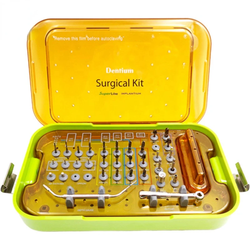 

100% Original UXIF Dentium Implant Surgical Kit/DASK Kit/Prosthetic Kit Dental SuperLine Implantium Surgery Instrument Set Tools