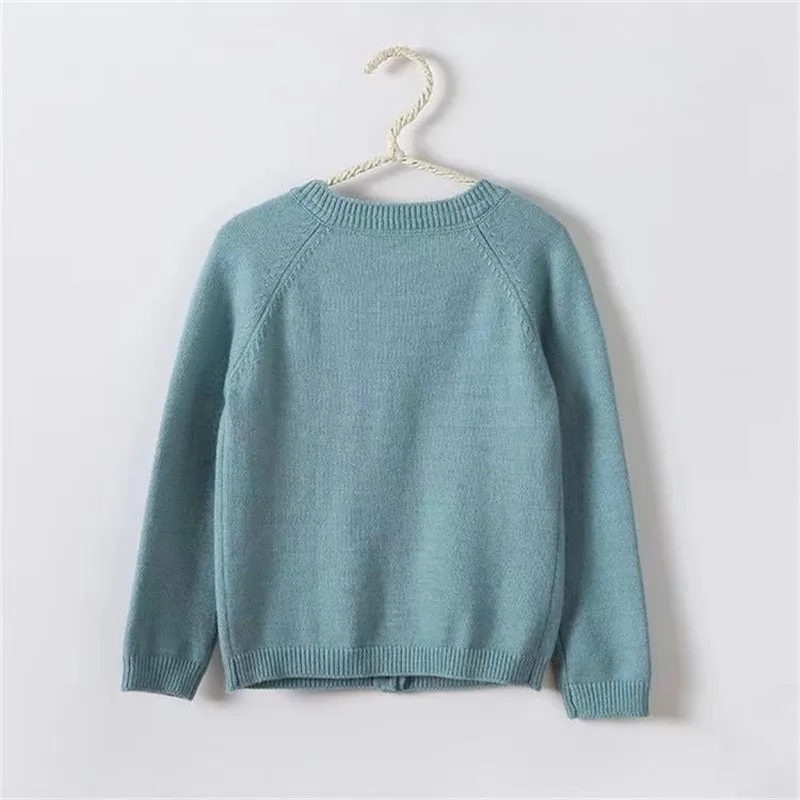 Baby Boys Girls Sweaters 2024 New Spring Cashmere Toddler Knitted Warm Cardigan Coat For Children's 2-5 Years Wear