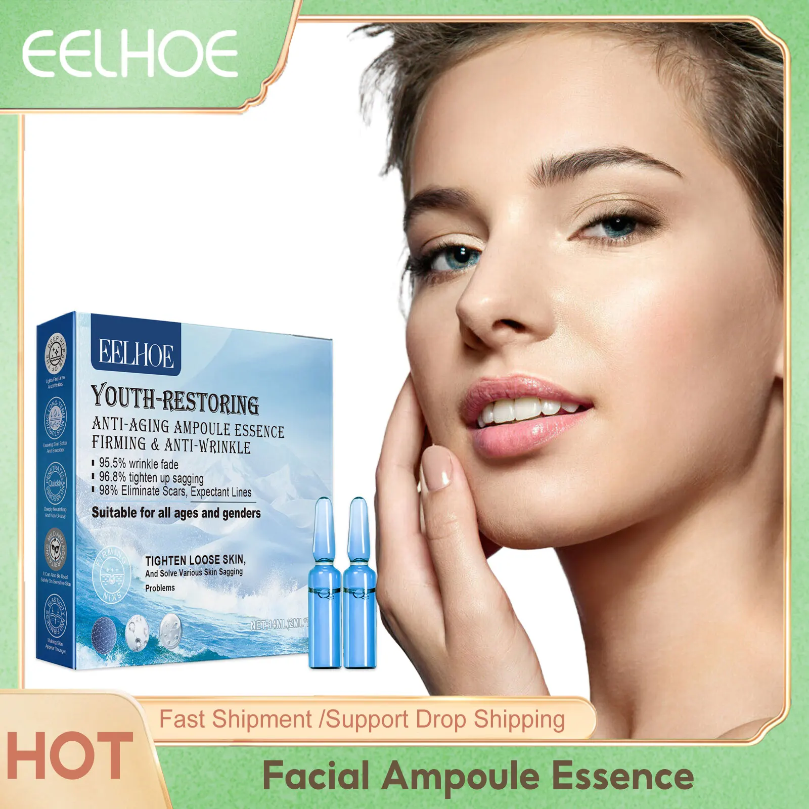 

Face Ampoule For Anti Sagging Skin Moisturizer Remove Scar Pigment Loose Skin Tightening Repair Skin Barrier Collagen Face Serum