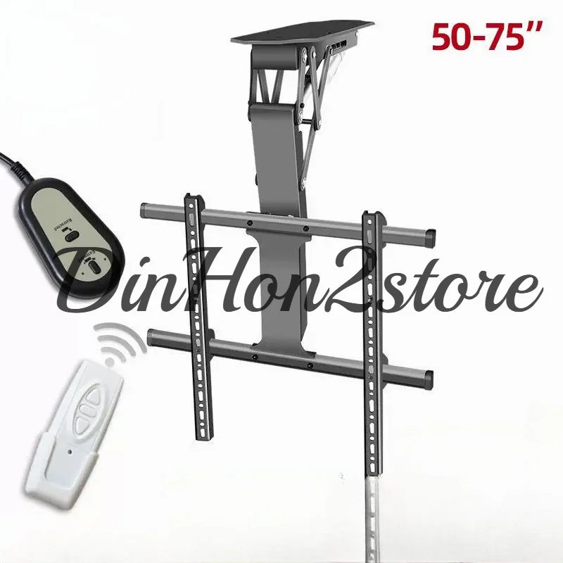 50/55/65/70 inch TV electric remote control flip ceiling bracket