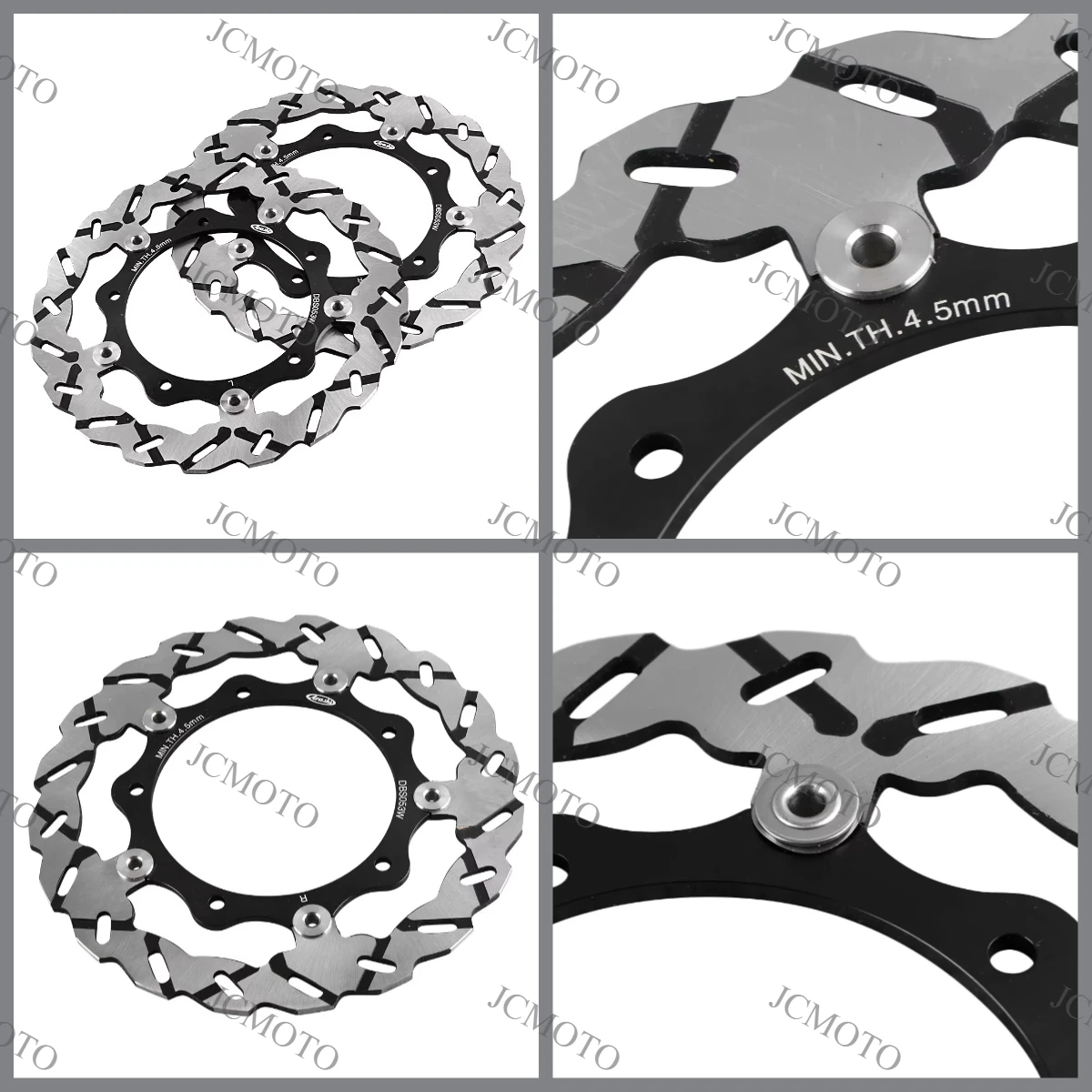 Black Color Motorcycle Spare Parts 2x Front Brake Disc Rotors For Yamaha X-MAX YP R 125 250 & XP T-MAX 500 2004 2005 2006 2007