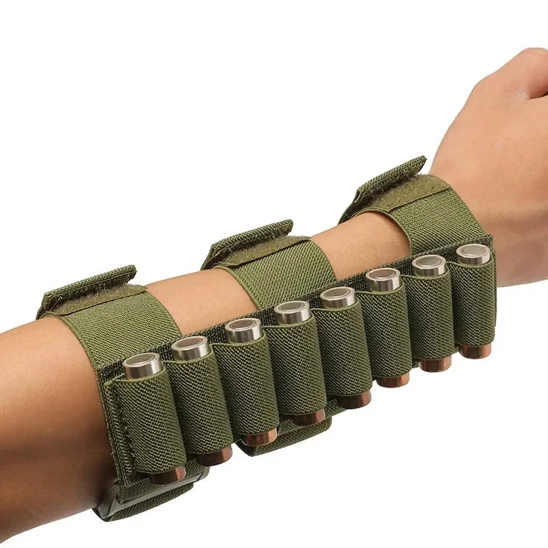 Outdoor hunting bullet magazine pouch 8-Round capacity, stock ammunition shell carrier bag for 12-gauge and 20-gauge shotguns
