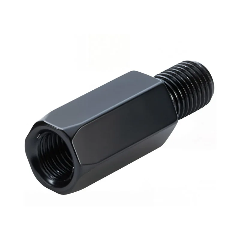 2 Stück Schwarze Verlängerte Motorrad-Rückspiegeladapter M10 10mm RH/LH Links Rechts Gewindeadapter Schrauben – Detail 4