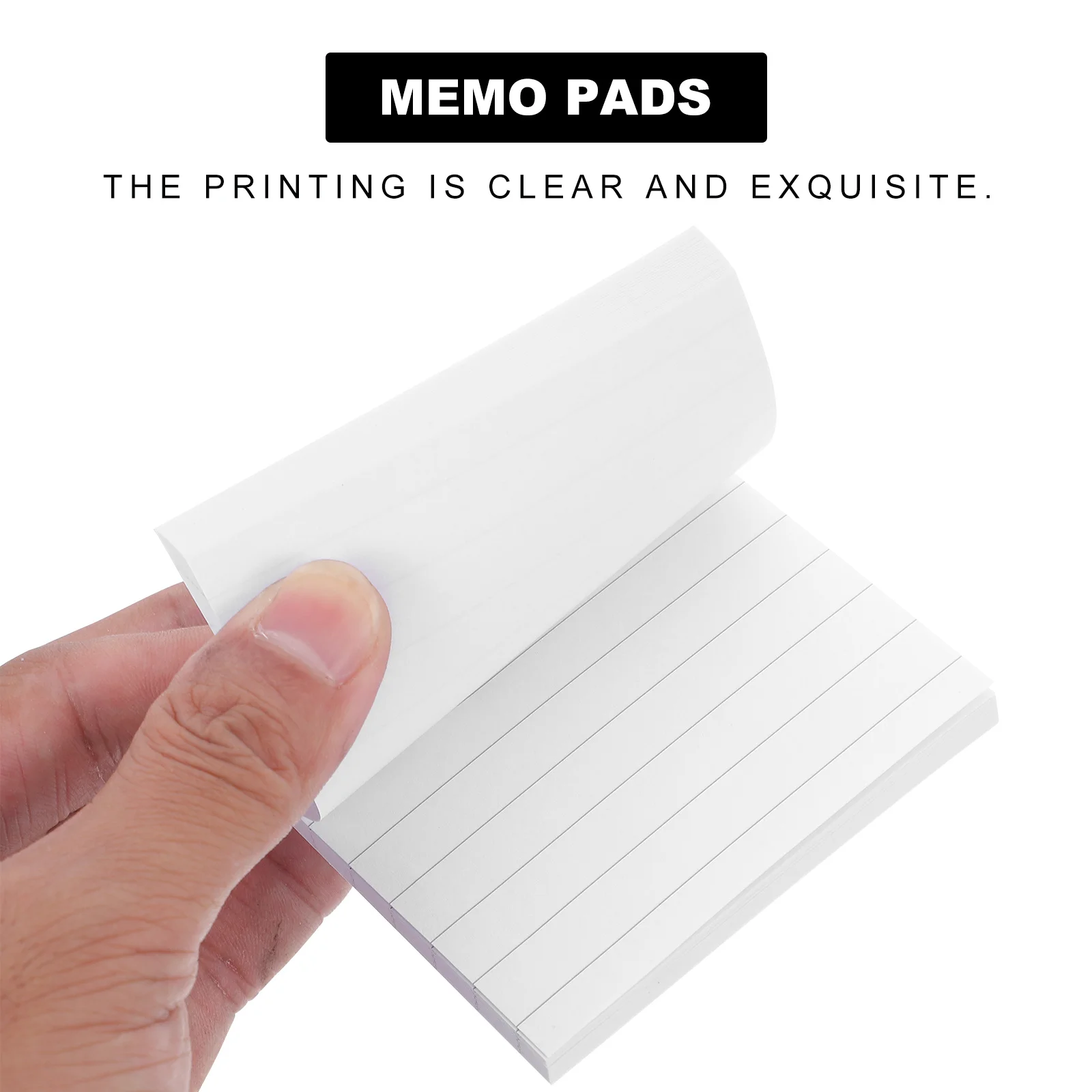 

10Pcs Adhesive Memo Notes Transverse Line Paper Pads for Office Study Home Recording Reminder Self Adhesive Pads