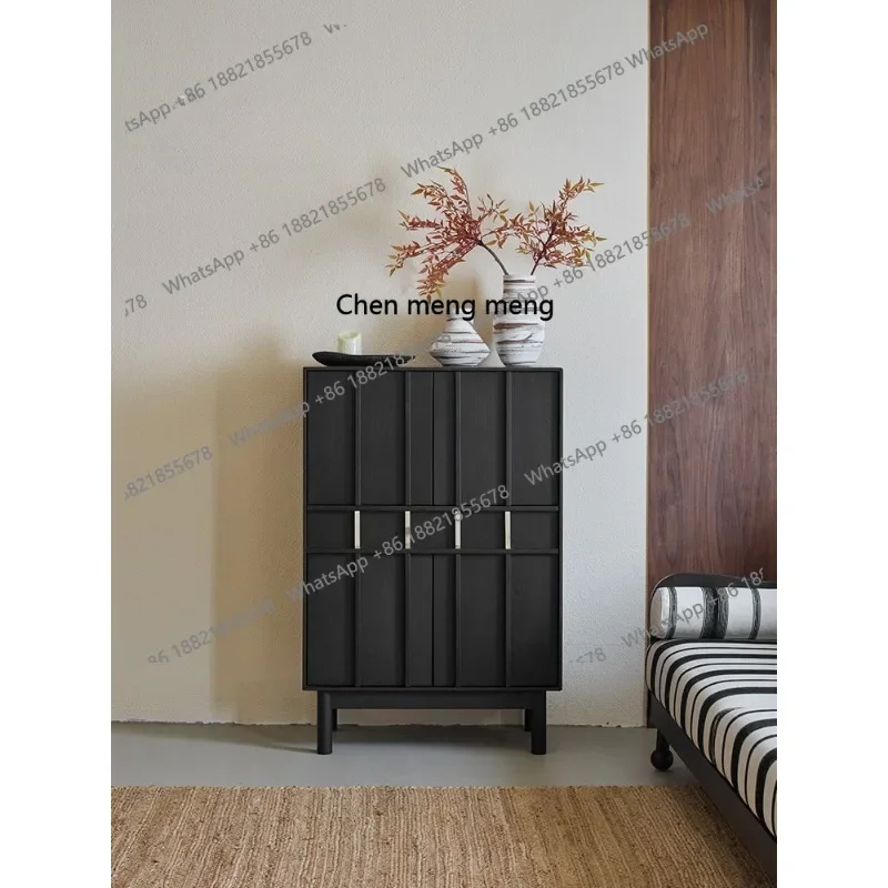 

Solid wood dining side cabinet, living room against the wall integrated locker, sofa side storage cabinet