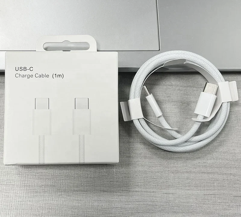 

1m 2m Eco-Friendly braided cable PD 60W USB C TO TYPE C Fast Charging Cable for phone Type-c data Cables