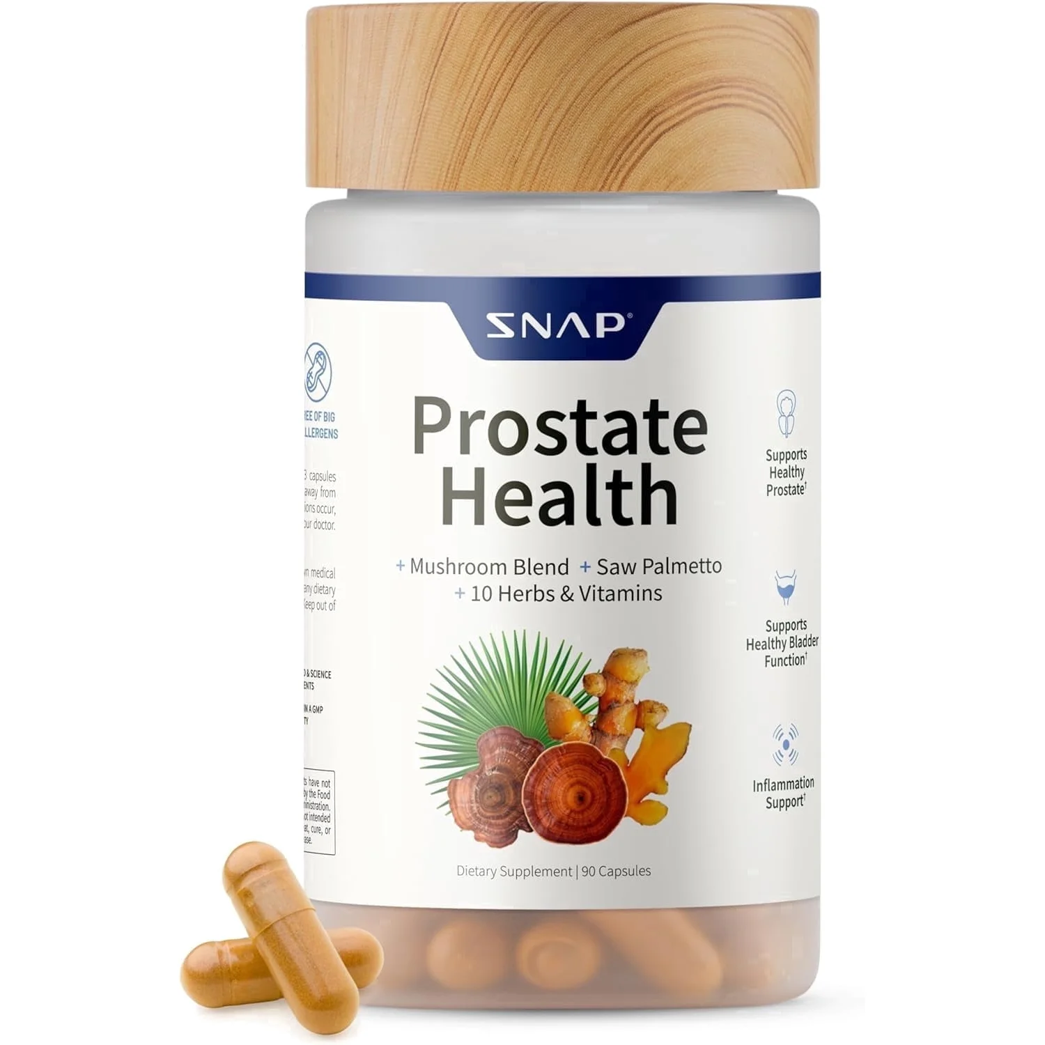 Prostate Health Supplements for Men, Supports Urinary Tone and Healthy DHT Balance with Saw Palmetto for Men, 90 Capsules