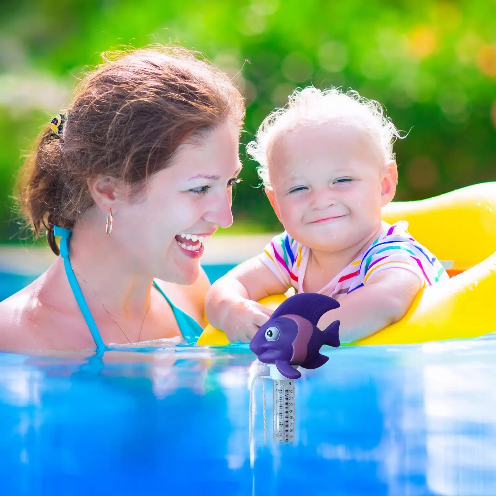 Floating Pool Temp Gauge Cute Indoor Temperature Meter Pool Floating Easy Read Temp Gauge For Cold Plunge Hot Tub Ice Bath SPA