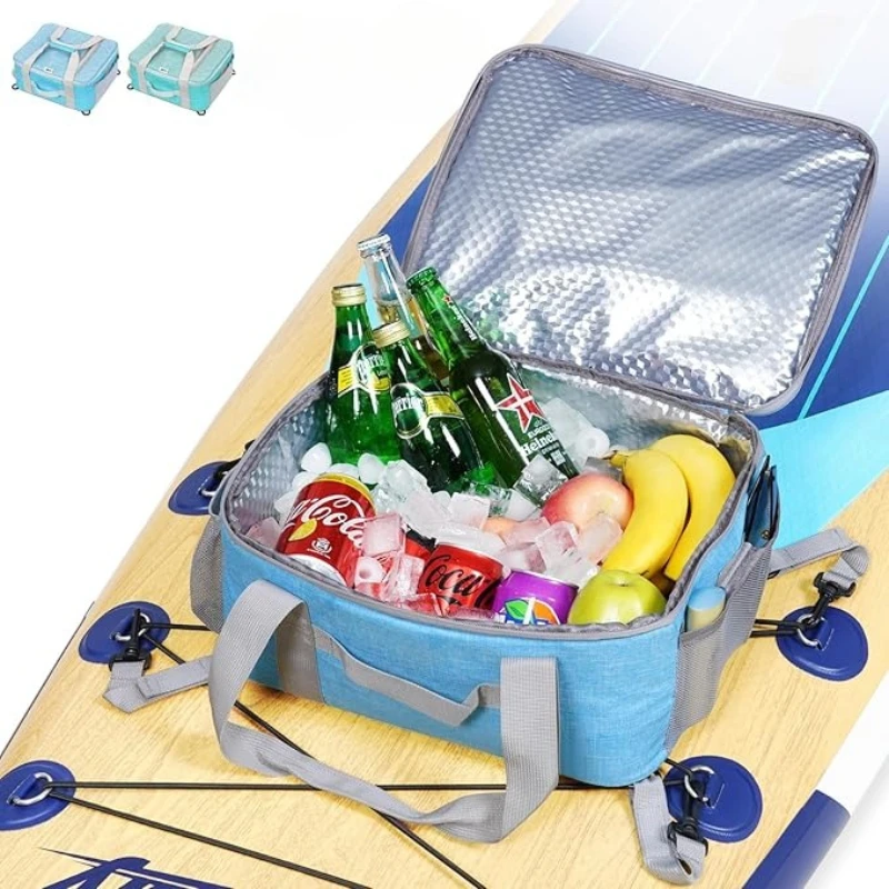 

Kayak Bag Large Rowboard Cooler with Side Bags for Water Bottles Waterproof Bag with Mesh Top Pocket Rowboard Cooler Bags