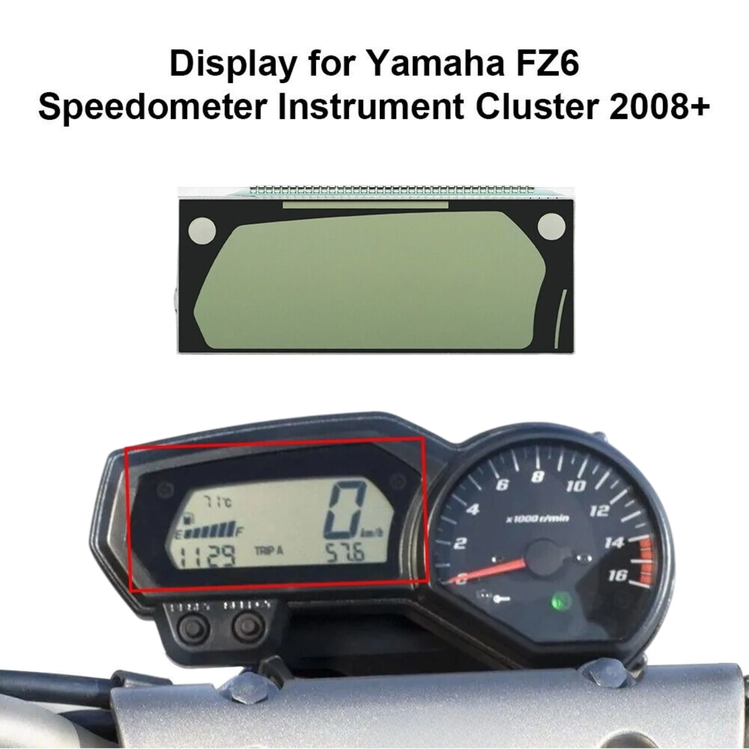 

1 шт. ЖК-дисплей для Yamaha FZ6, спидометр, приборная панель после 2008 года, аксессуары для мотоциклов, дропшиппинг, оптовая продажа