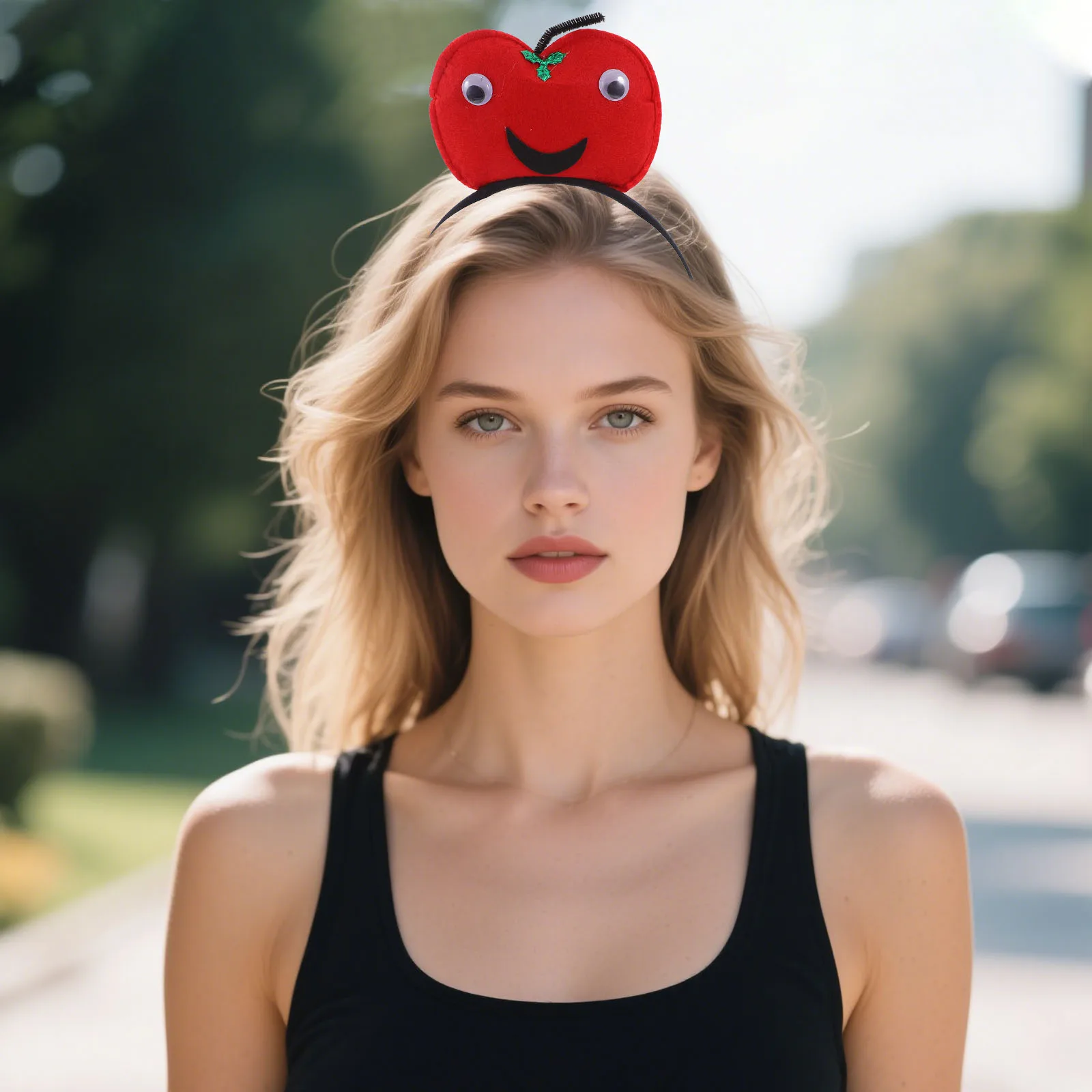 

2 Pcs Tiger Headband Faux Apple Fruit Headbands for Party Gift Artificial Polyester Fake Headdress
