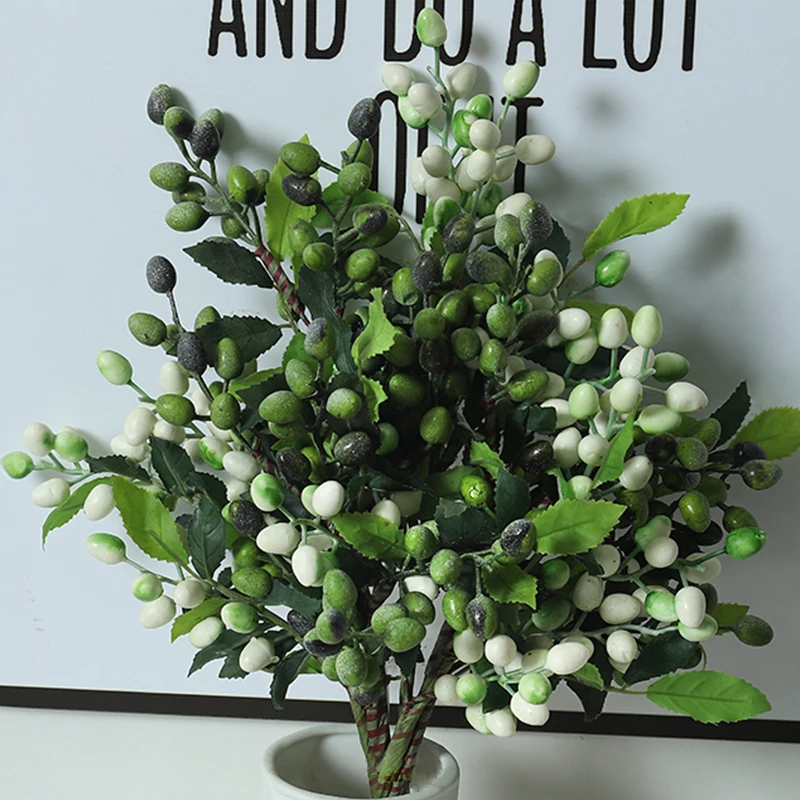 39cm Artificial Berry Flower Branch Home Wedding Party Decoration Fake Fruit Plants Photo Props Christmas DIY Decor Accessories image 2