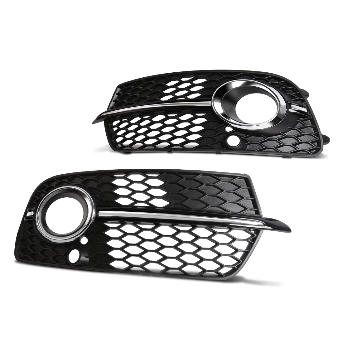 Car Front Bumper Light Cover For Audi Q5 S-line 2013 2014 2015 2016 2017 Fog Lamp Honeycomb Grill 8RO807681S 8RO807682M