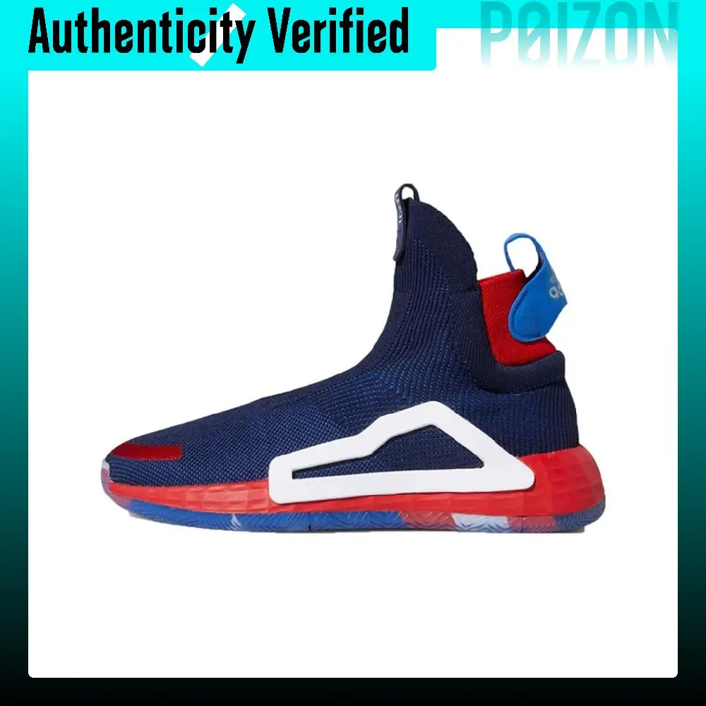 MARVEL x Adidas N3xt L3V3L 'Captain America' Non slip Lightweight High top Vintage Basketball Shoes Men's Red Blue EF2257