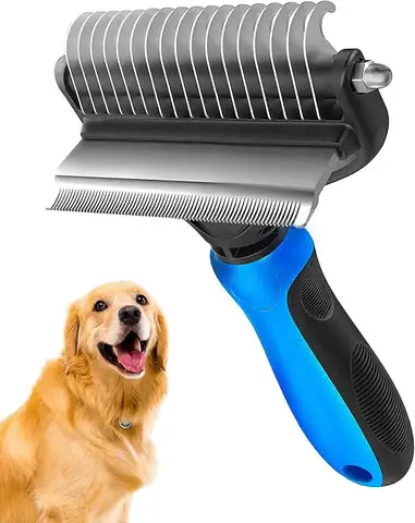 Pet Grooming Brush,Dog Brush for Shedding,3 in 1 Undercoat Rake Deshedding Tool for Dogs and Cats,Pet Dematting Comb,Pet Deshedd