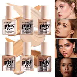 Moisture Small Square Bottle Concealer Liquid Even Skin Tone Whitening Clear Foundation Used For Beginners Daily Makeup