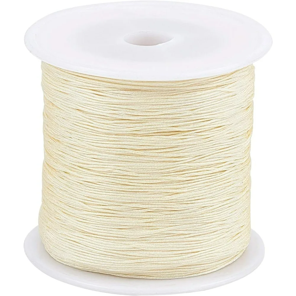 

150 Yards 0.5mm Nylon Cord Nylon Beading String Nylon Knotting Cord for Necklace Bracelet Beading Bracelet Making-LemonChiffon
