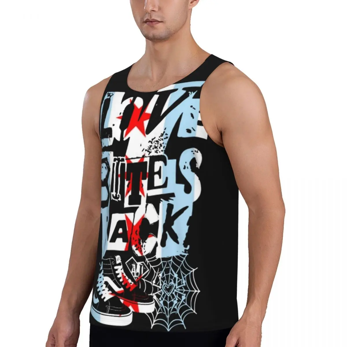 Aj Lee Love Bites Chi-Town Wrestling Back Compression Shirt Tank Tops Men Singlet Tees Sportswear Male Bodybuilding Fitness Vest