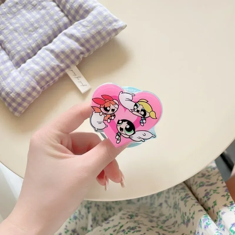 حامل الهاتف المحمول المغناطيسي الفتيات Powerpuff الكرتون لطيف ، ومناسبة لحالة اي فون