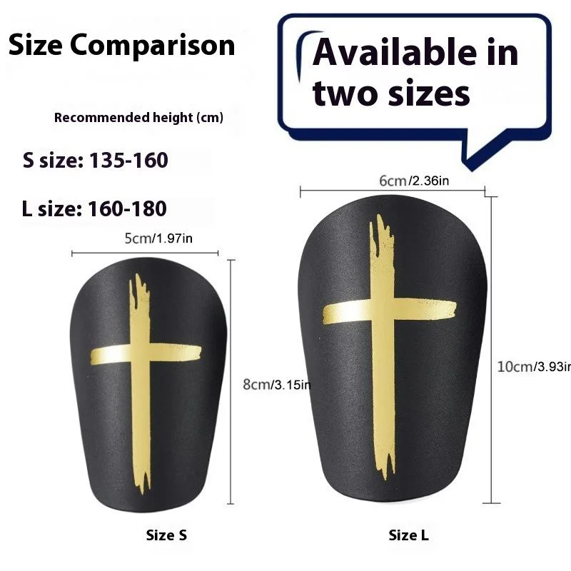 1 Pair Wear-resistant Shock Absorbing Soccer Shin Guards Protective Gear & Shin Pads for Soccer Training &Matches Soccer Gear